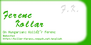 ferenc kollar business card